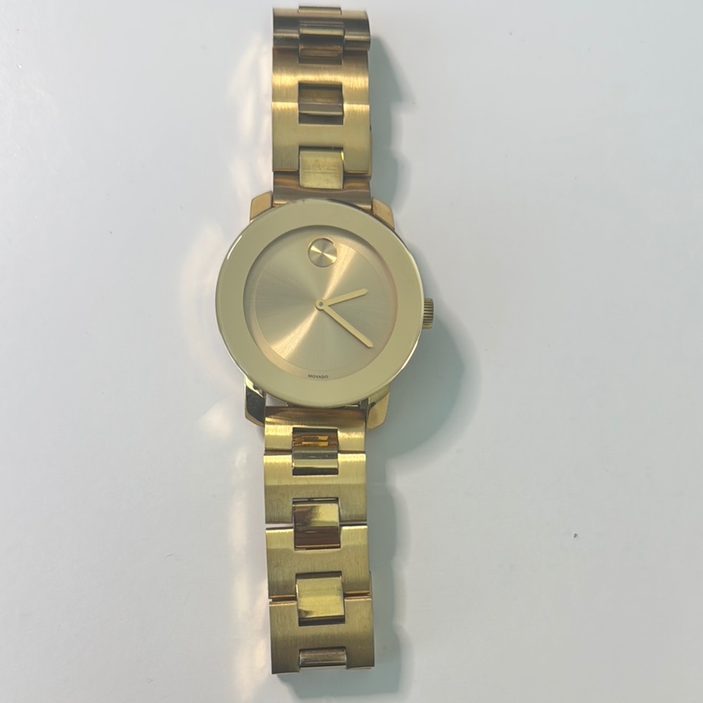 Gold Movado Watch with Link Bracelet
